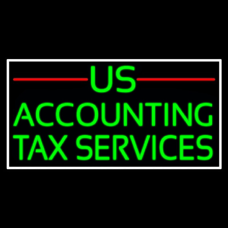 Us Accounting Ta  Service 1 Enseigne Néon