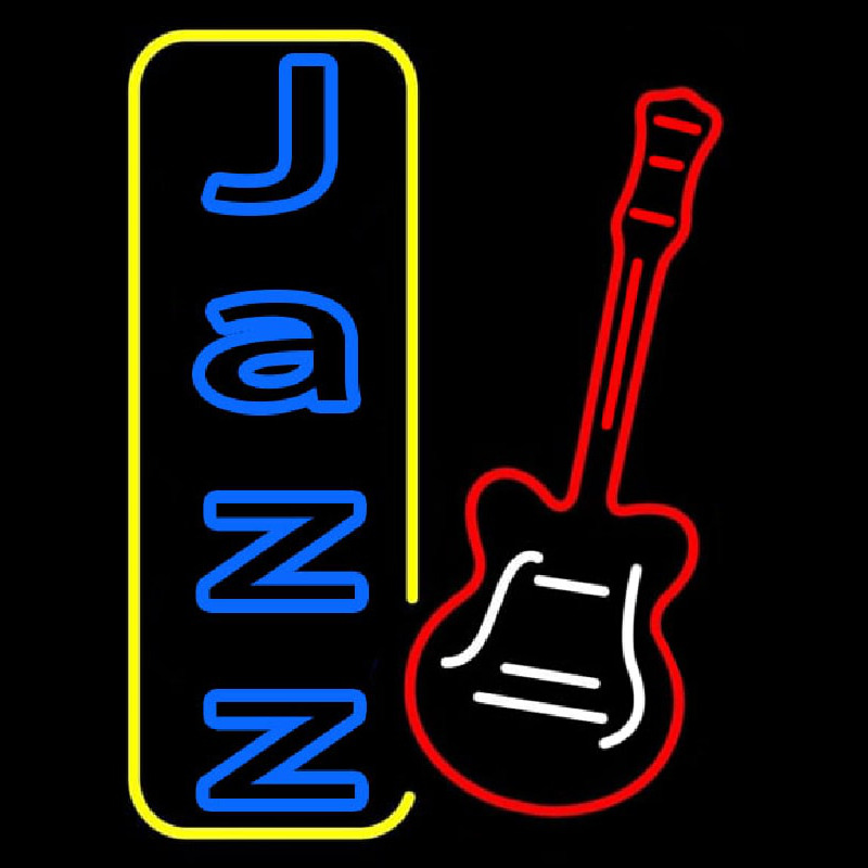 Vertical Jazz With Guitar 1 Enseigne Néon