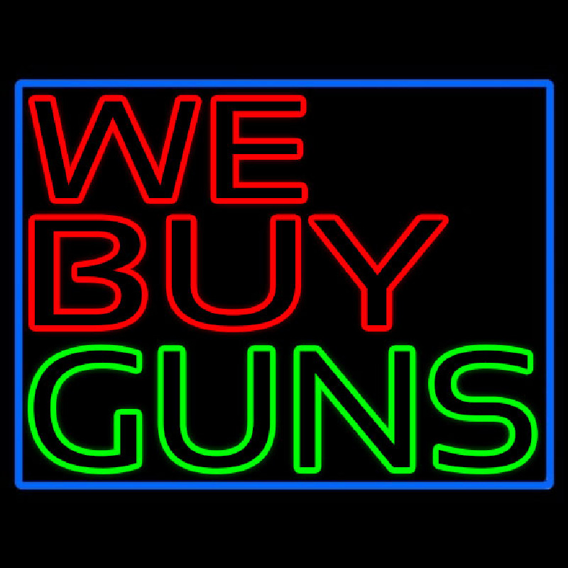 We Buy Guns Enseigne Néon