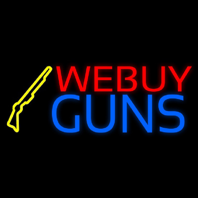 We Buy Guns Enseigne Néon