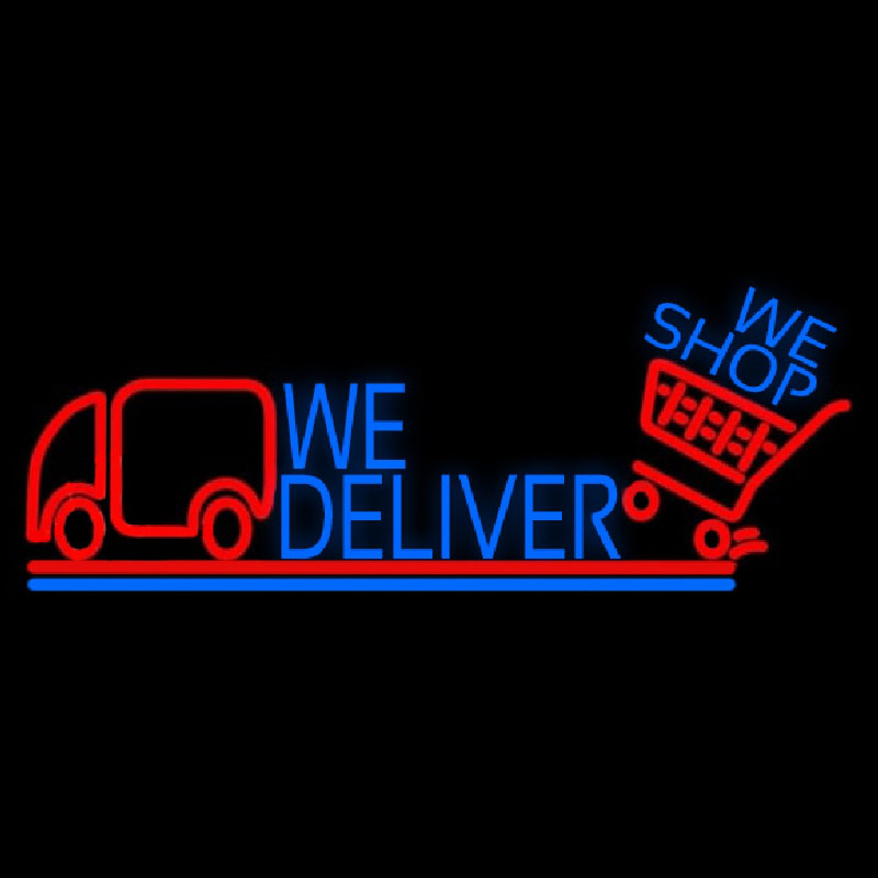 We Deliver With Van Enseigne Néon