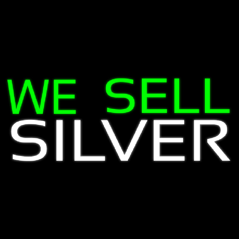 We Sell Silver Enseigne Néon