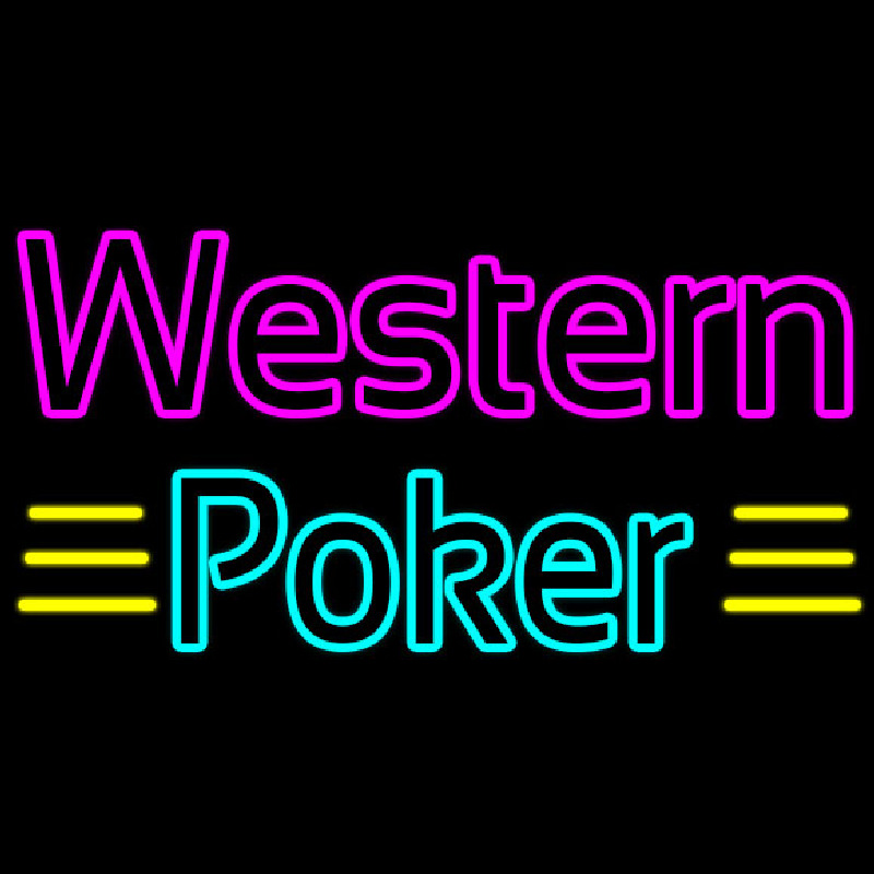 Western Poker 3 Enseigne Néon