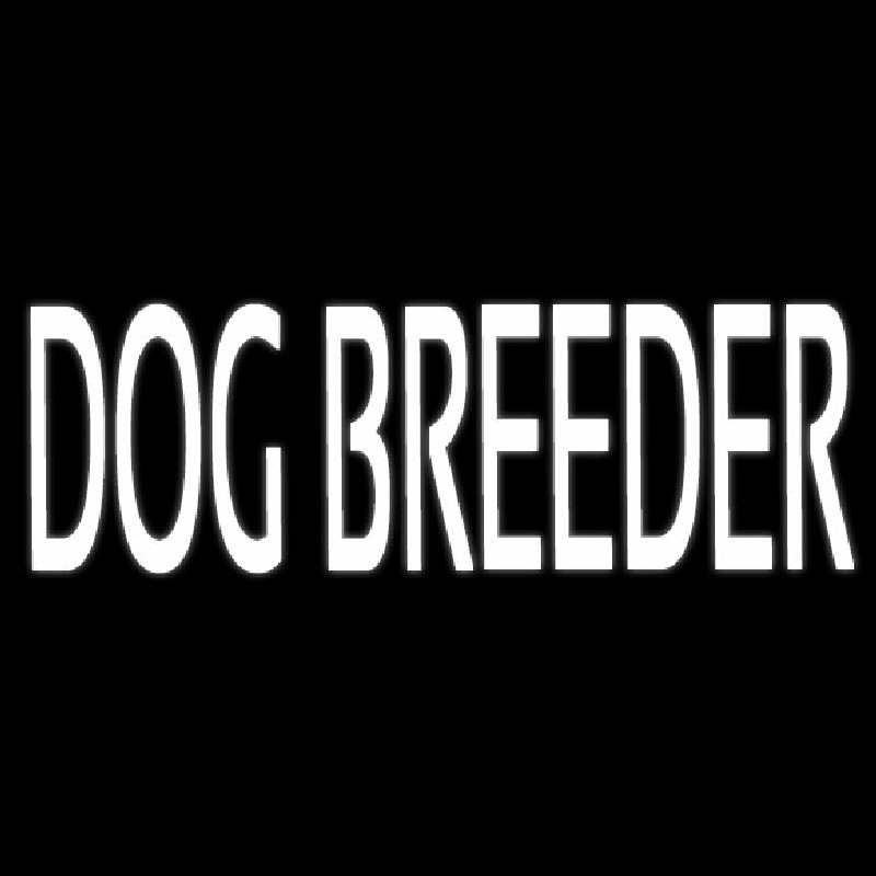 White Dog Breeder Enseigne Néon