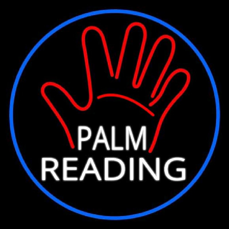 White Palm Reading Border Enseigne Néon