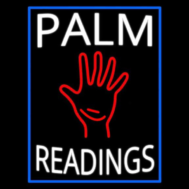 White Palm Readings With Palm Enseigne Néon