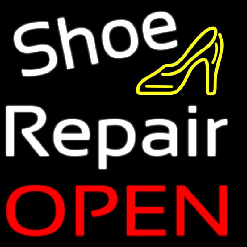 White Shoe Repair With Sandal Open Enseigne Néon