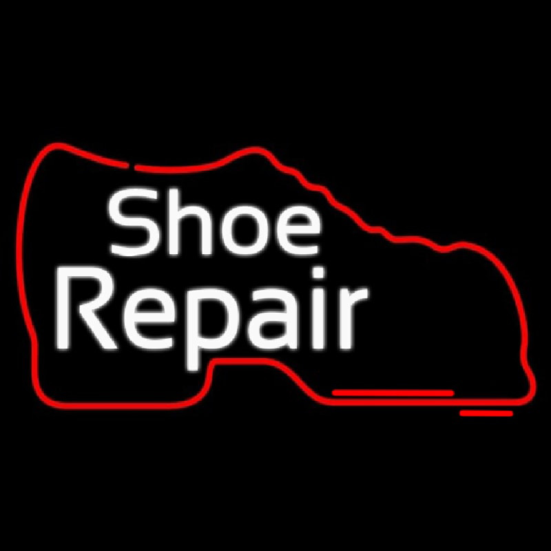 White Shoe Repair With Shoe Enseigne Néon