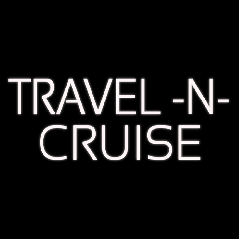 White Travel N Cruise Enseigne Néon