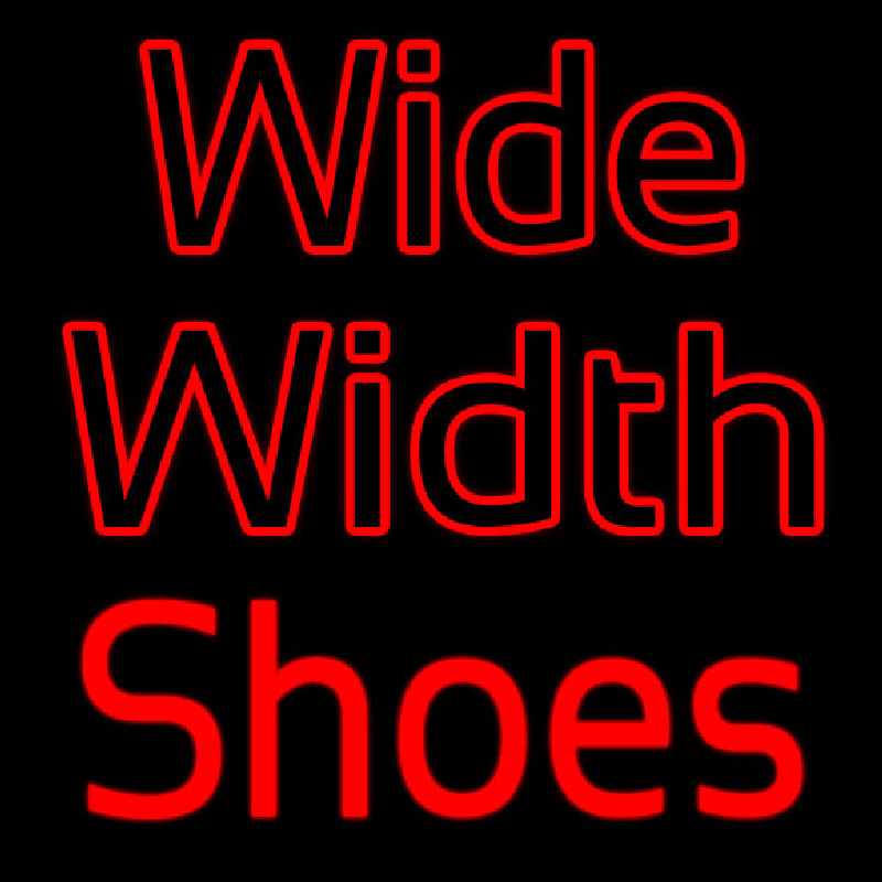 Wide Width Shoes Enseigne Néon