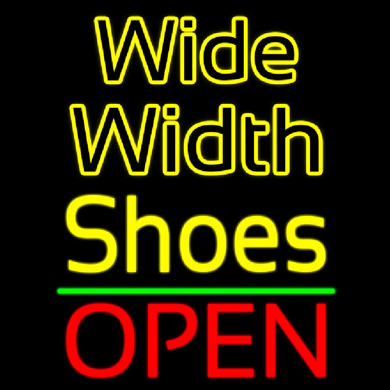 Wide Width Shoes Open Enseigne Néon