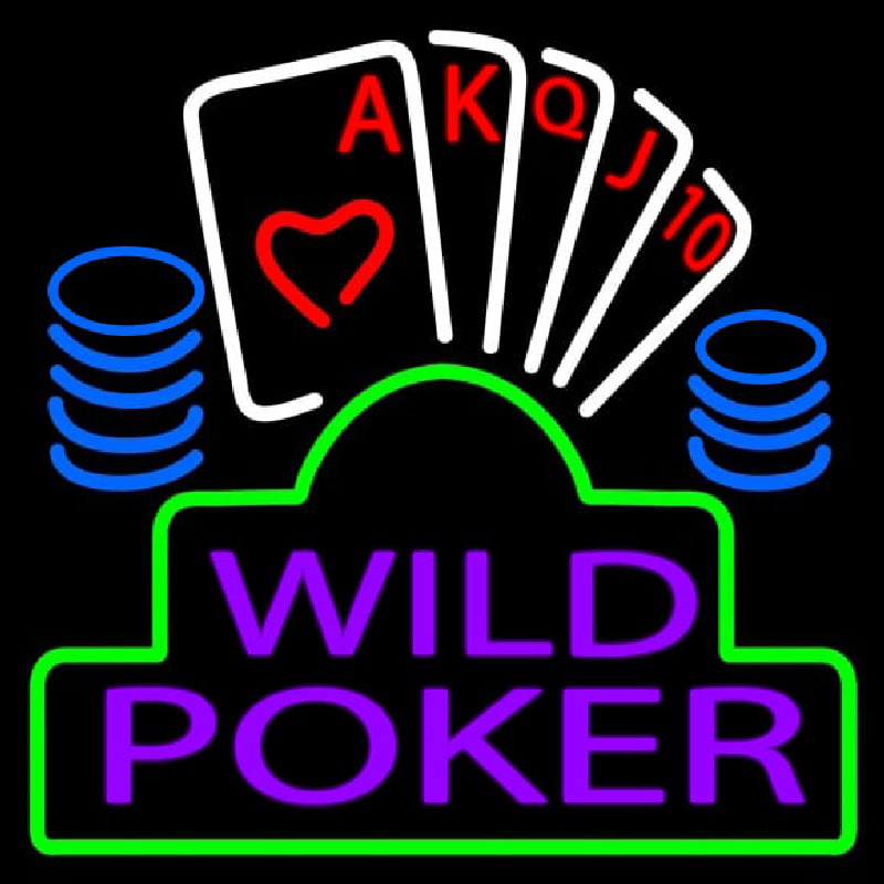 Wild Poker 2 Enseigne Néon