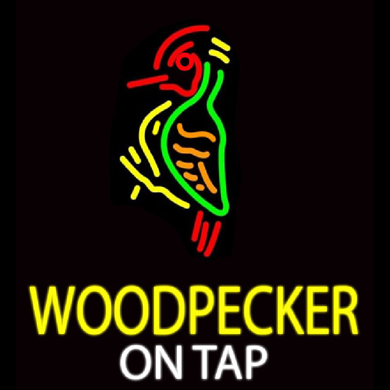 Woodpecker Hard Cider On Tap Enseigne Néon