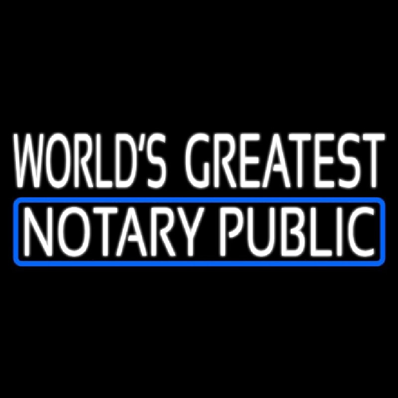 Worlds Greatest Notary Public Enseigne Néon