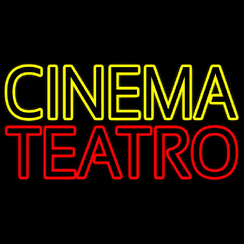 Yellow Cinema Red Teatro Enseigne Néon