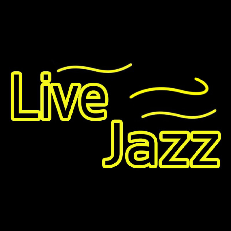 Yellow Live Jazz Enseigne Néon