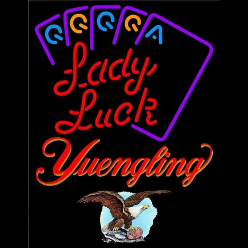 Yuengling Lady Luck Series Beer Sign Enseigne Néon