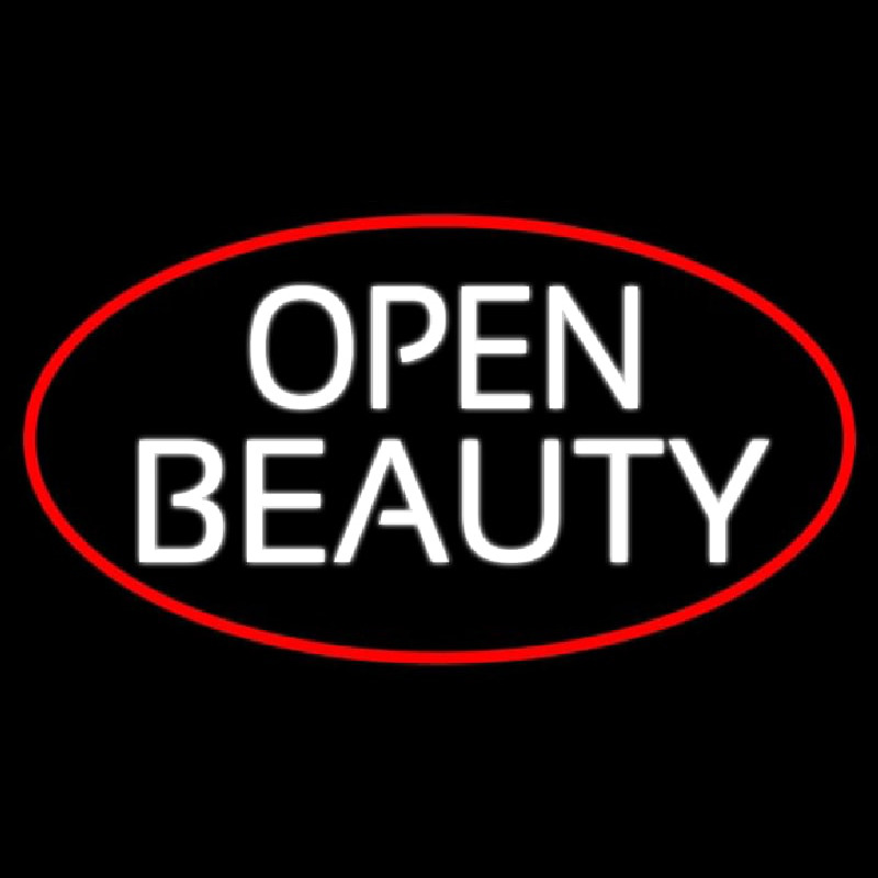 Open Beauty Salon Enseigne Néon