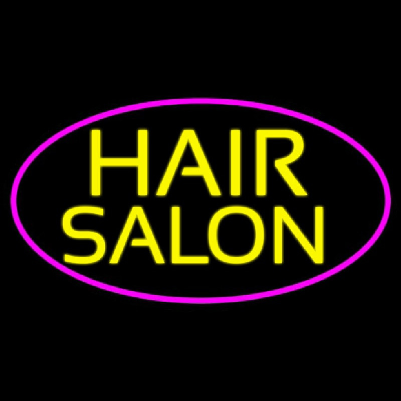 Yellow Hair Salon Enseigne Néon