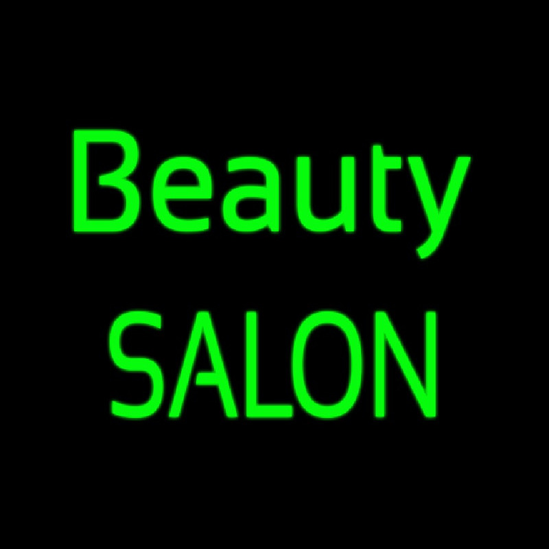 Green Cursive Beauty Block Salon Enseigne Néon