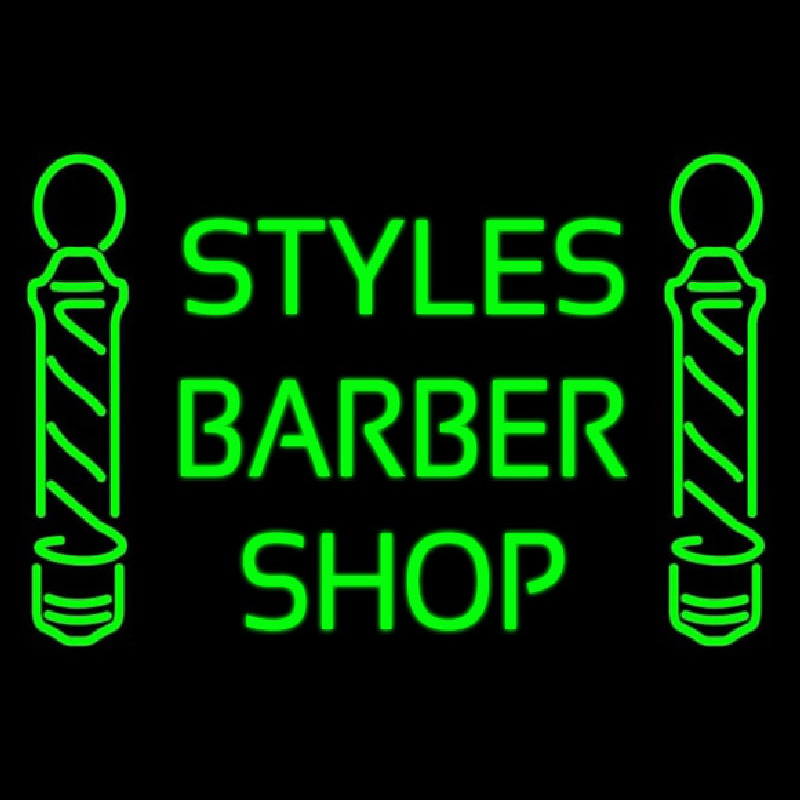 Green Styles Barber Shop Enseigne Néon