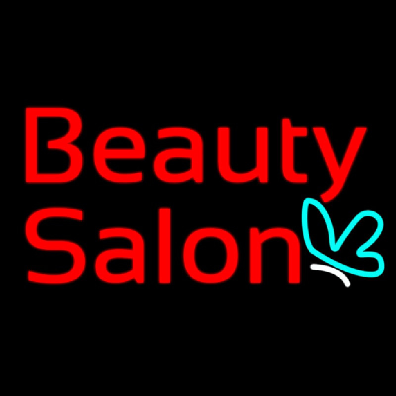 Red Beauty Salon Logo Enseigne Néon