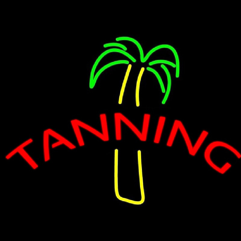 Tanning With Palm Tree Enseigne Néon