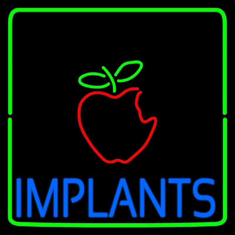 Implants With Apple Logo Enseigne Néon