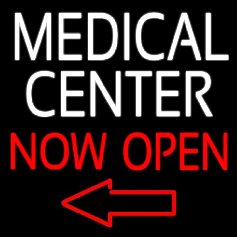 Medical Center Now Open Enseigne Néon