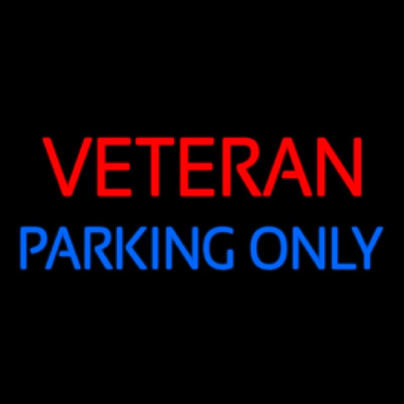 Veteran Parking Only Enseigne Néon