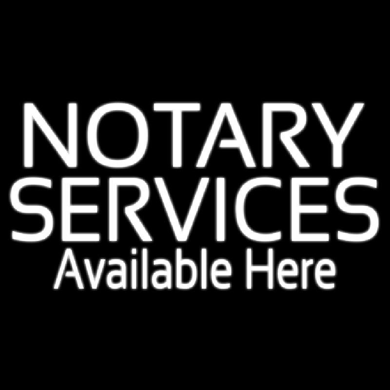 Notary Services Available Here Enseigne Néon