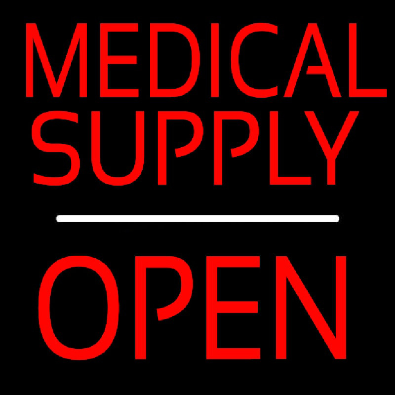 Medical Supply Script1 Open White Line Enseigne Néon