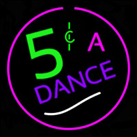 5 Cents A Dance Enseigne Néon