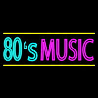 80s Music With Line Enseigne Néon