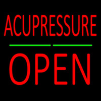 Acupressure Block Open Green Line Enseigne Néon