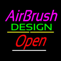 Airbrush Design Open Yellow Line Enseigne Néon