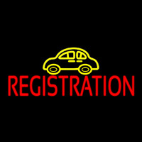 Auto Registration Car Logo Enseigne Néon