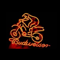 BUDWEISER BIKER LOGO Enseigne Néon