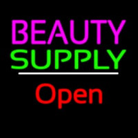 Beauty Supply Open White Line Enseigne Néon