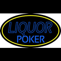 Blue Liquor Poker Enseigne Néon