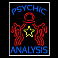 Blue Psychic Analysis With Logo Enseigne Néon