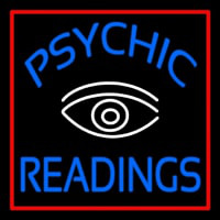 Blue Psychic Readings White Eye Enseigne Néon