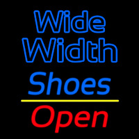 Blue Wide Width Shoes Open Enseigne Néon