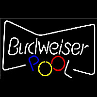 Bud Bowtie with Pool Ball Beer Sign Enseigne Néon