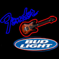 Bud Light Fender Guitar Beer Sign Enseigne Néon