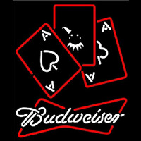 Budweiser Ace And Poker Beer Sign Enseigne Néon