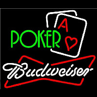 Budweiser Green Poker Beer Sign Enseigne Néon