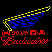 Budweiser Honda Motorcycles Gold Wing Beer Sign Enseigne Néon