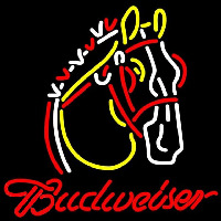 Budweiser Logo Horse Beer Sign Enseigne Néon