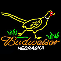 Budweiser Nebraska Pheasant Beer Sign Enseigne Néon